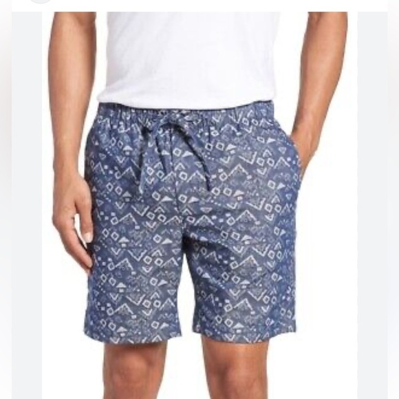 Bonobos Blue Geometric Casual Shorts Size M - 32 Waist - Picture 1 of 10